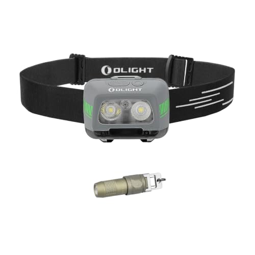 OLIGHT iUltra Rechargeable Mini EDC Keychain Flashlight Bundle with EasyWave LED Headlamp 3X AAA Battery Powered (Batteries Included)