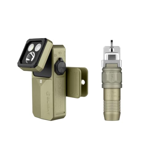 OLIGHT Oclip 2 Ultra EDC Rechargeable Flashlight Clip Light Bundle with iUltra Rechargeable Mini EDC Keychain Flashlight