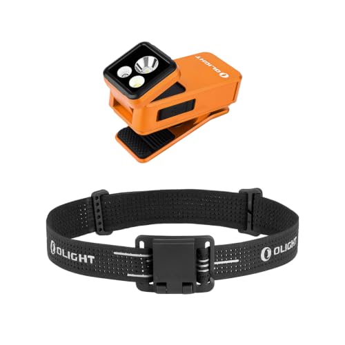 OLIGHT Oclip 2 Pro EDC Rechargeable Flashlight Clip Light Bundle with Oclip Series Headlamp Strap