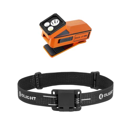 OLIGHT Oclip 2 Ultra EDC Rechargeable Flashlight Clip Light Bundle with Oclip Series Headlamp Strap