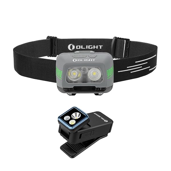 OLIGHT EasyWave LED Headlamp 3X AAA Battery Powered (Batteries Included) Bundle with Clip 2 Pro Rechargeable EDC Flashlight, Clip-on Light,Charging Dock