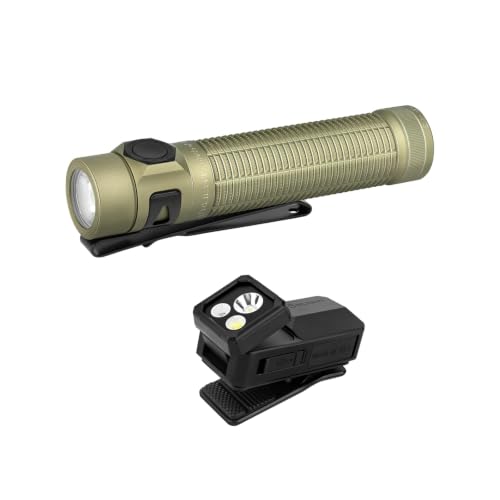 OLIGHT BatonUltra EDC Flashlight Rechargeable, Small Pocket Light Bundle with Oclip 2 Ultra Flashlight Onyx Black